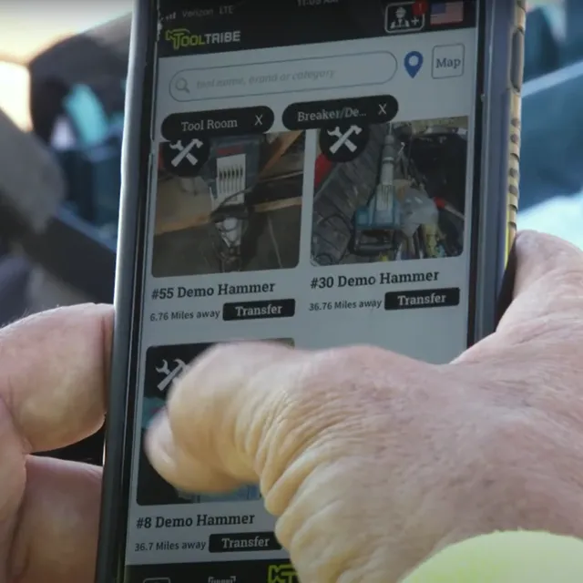 using a tool inventory app on the job site